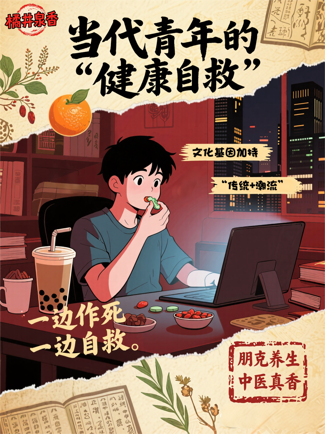 养生到“中医真香” ——郴州青年的养生图鉴PG电子游戏麻将胡了郴江潮工作室丨从朋克(图2)